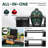 72.4" Outdoor Grill Cart For Big Green Egg With Storage Box, Outdoor Kitchen With Fold-Out Prep Table And Adjustable Shelves, Spice Rack
