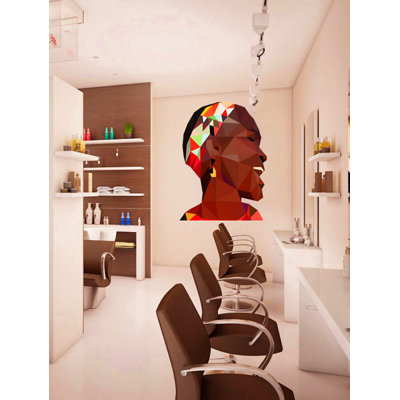 Adhésif décoratif femme polygonale élégante