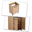 Base de meuble-lavabo simple 21,03 po Modern Modern avec tablette et pieds de protection pour salle de bain