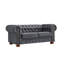 Causeuse de canapé classique en similicuir Chesterfield