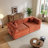 78.7" Convertible Cloud Floor Sofa – 5-in-1 Corduroy Sleeper Bed with Sturdy Steel Frame-2078796656