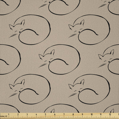Darsy Curled Sleeping Cats Multi-Purpose Fabric