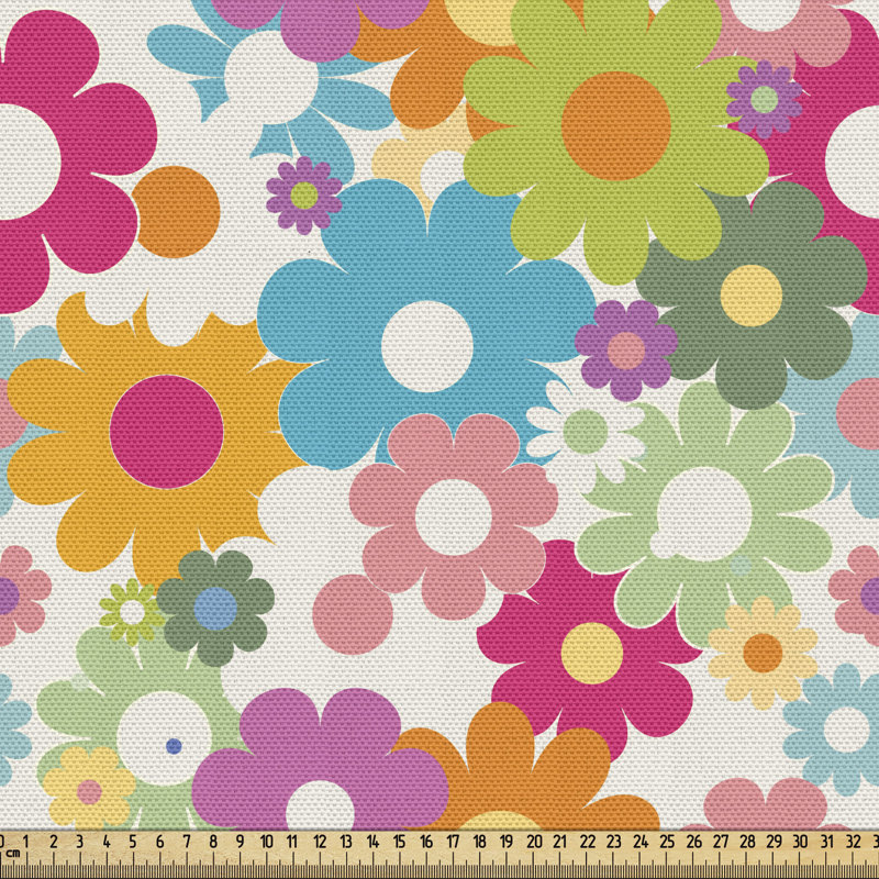 multicolore, tissu multicolore, l 58 po x L 180 po