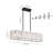 5-Light Flower Glass Linear Kitchen Island Pendant