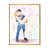 Toile avec cadre flottant or