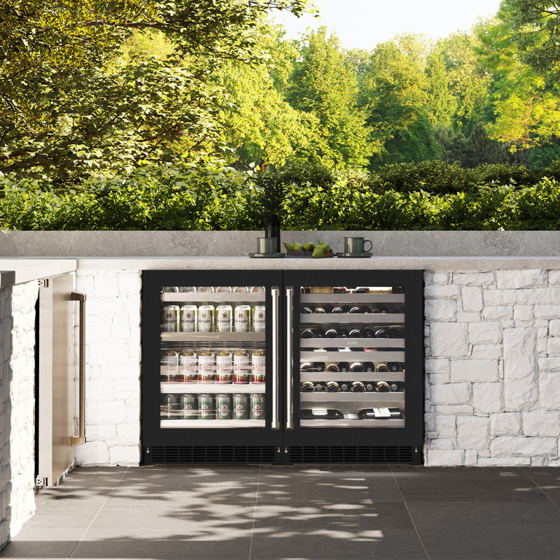 23.88 44 Bottle Wine Refrigerator, Black Matte