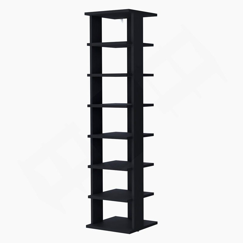 Wenge 7-Tier Tall Vertical Shoe Rack, Wenge