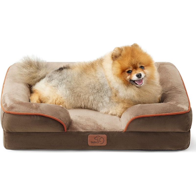 Lit confortable pour chien, H 6 po x l 18 po x P 24 po, Brun