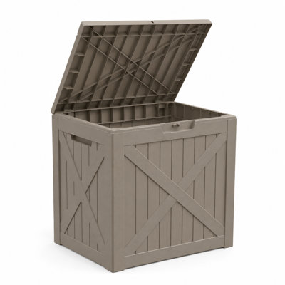 45 Gal Lockable Weatherproof Resin Deck Box,Package Delivery Box