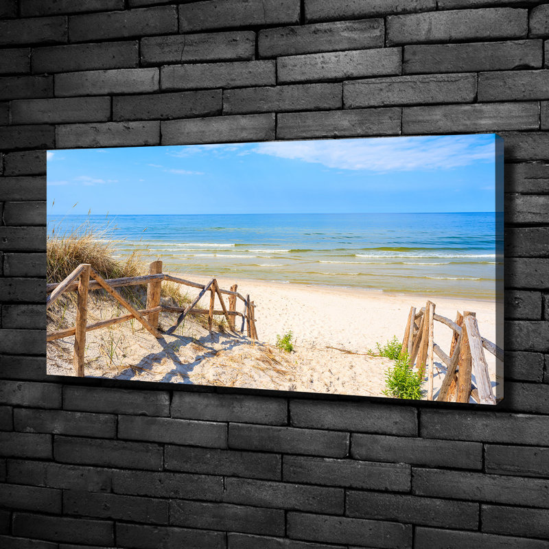 Entrance To The Beach - No Frame Print on Canvas