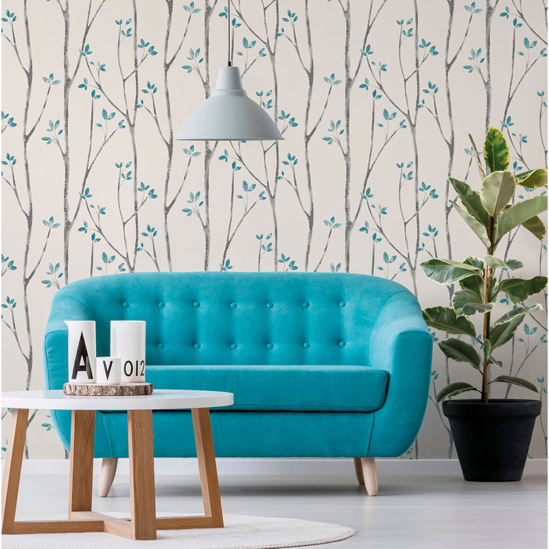 Lavardin 1005m x 52cm Semi-Gloss Wallpaper Roll, Blue