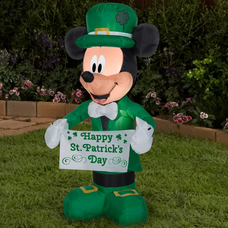 Décoration gonflable Mickey Mouse Disney de la Saint-Patrick