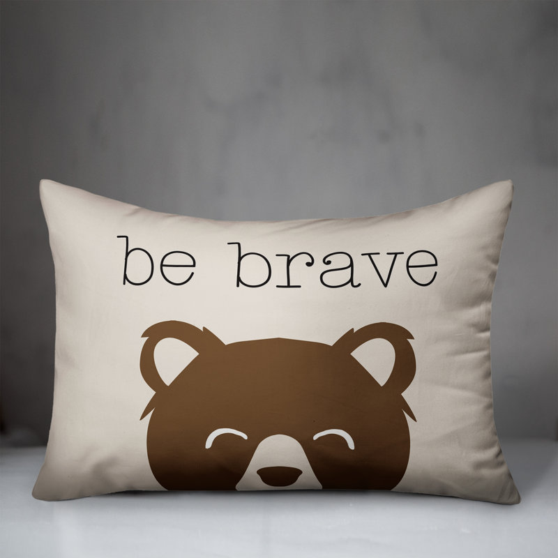 Coussin intérieur / extérieur Be Brave, H 14 po x l 20 po, Rectangle