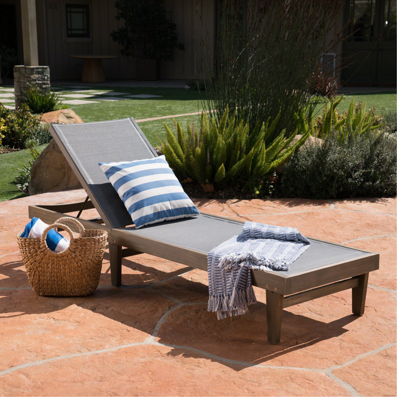 CHAISE LOUNGE - DARK GREY MESH