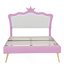 Structure de lit tapissier avec lumières DEL, lit princesse rembourré moderne