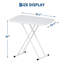 Table pliante réglable – Bureau personnel portable en plastique pour le bureau ou la maison – Table rectangulaire pour les repas et le chevet – Idéale pour les fêtes, les événements et le camping – Plateau télé compact