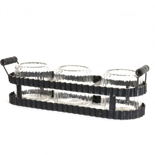 Ensemble de porte-photophore en verre 4 pièces