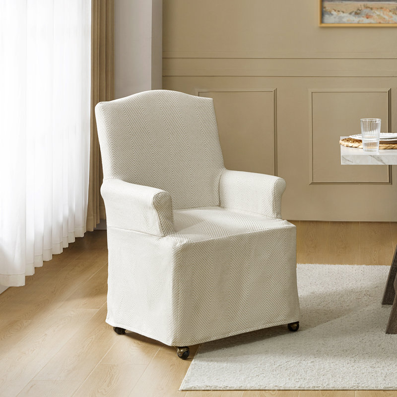 Gatlinburg 26" W Solid and Manufactured Wood Dining Chair with Casters, Tan