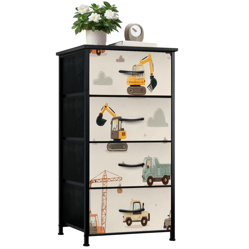 Commode de rangement verticale à 4 tiroirs