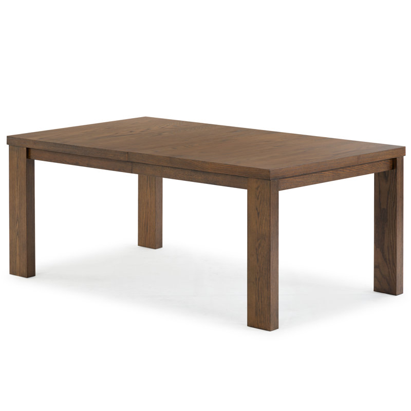 Desmond Extendable Wood Dining Table, Medium Oak