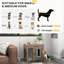 Meuble pour chien avec panneau de particules ferme, pour chiens de taille moyenne, rangement pour tiroir de caisse de chiot brun,