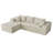 2 - Piece No Assembly Required Upholstered Sectional, Free Combination Cloud Sofa with L-Shape Chaise-313821470
