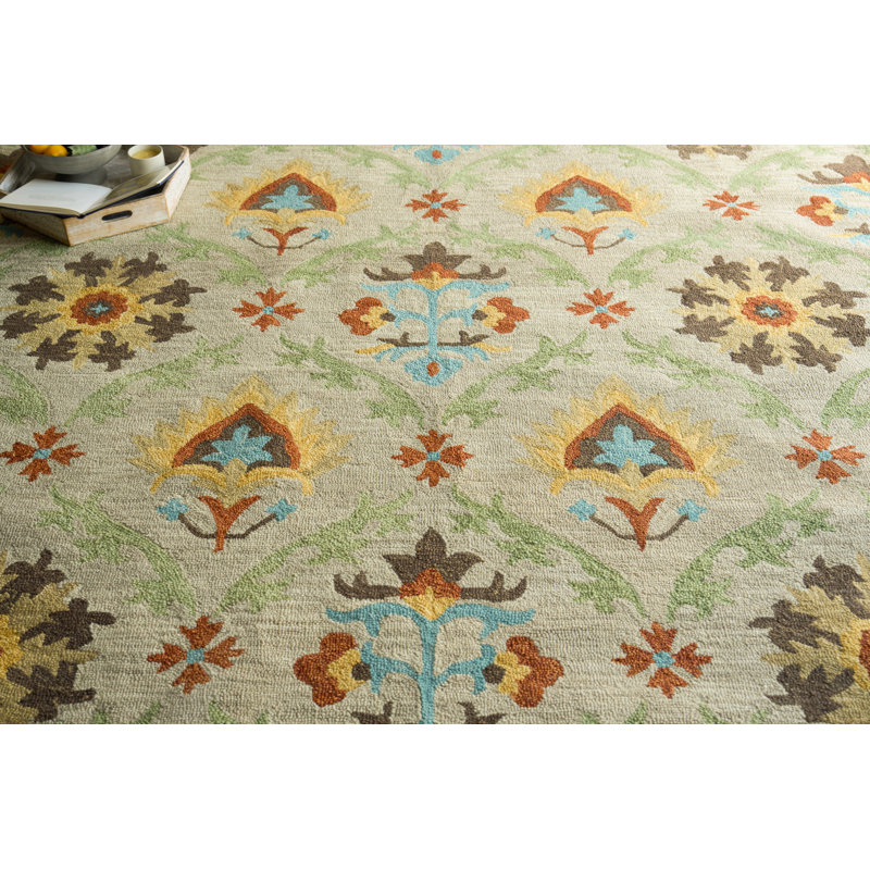 Savannah Hand Tufted New Zealand Wool Beige/Multi Area Rug, 14'X18'
