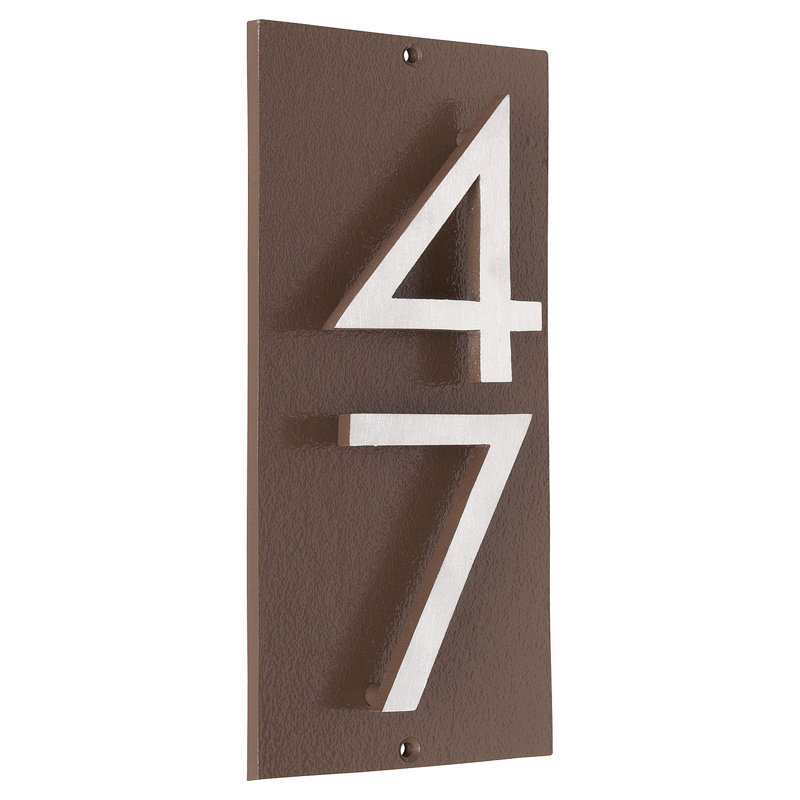 Plaque murale rectangulaire verticale flottante 6 po, Sable / deux tons, Oui