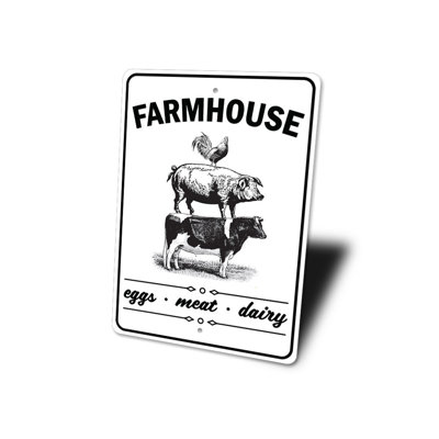 Farm Animal Aluminum Sign