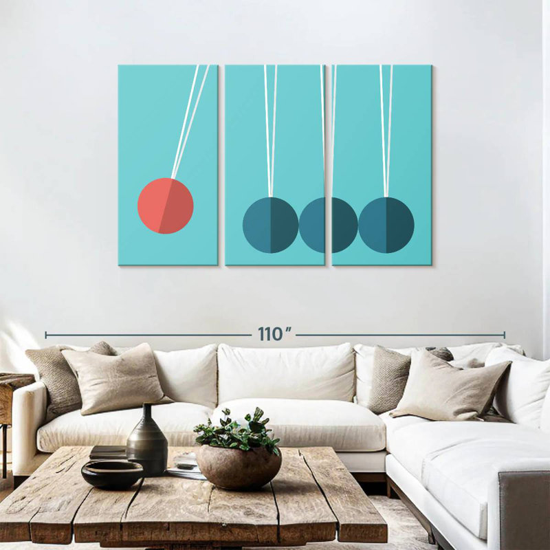 Keiri Newton's Cradle, 48" H x 74" W