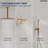 Thermostatic Dual Showerheads System, 12" High-Pressure Rainfall Shower Faucet with Handheld Shower-79242912