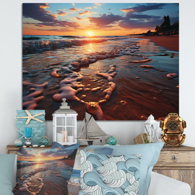 «Algird Sunset Beach Scenery I», reproduction sur toile