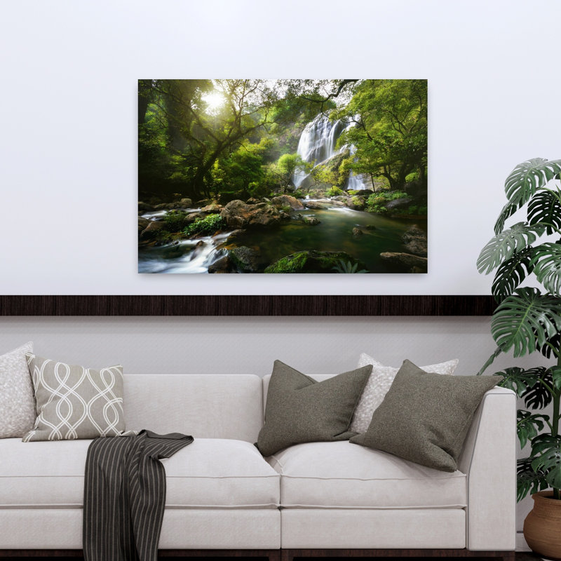 Art contemporain contemporain Moss Forest, H 32 po x l 48 po