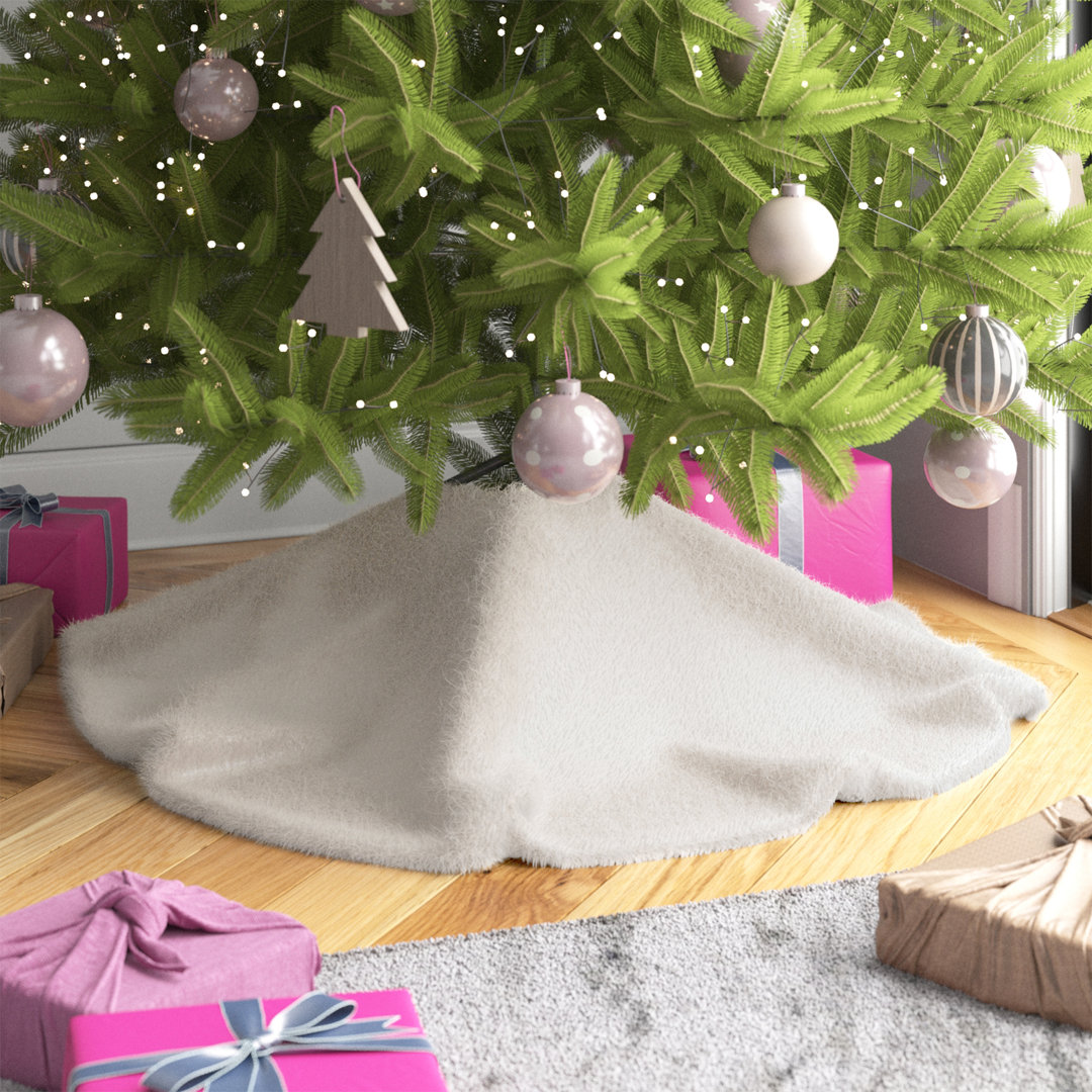 Barrientos Solid Color Tree Skirt Willa Arlo™ Interiors