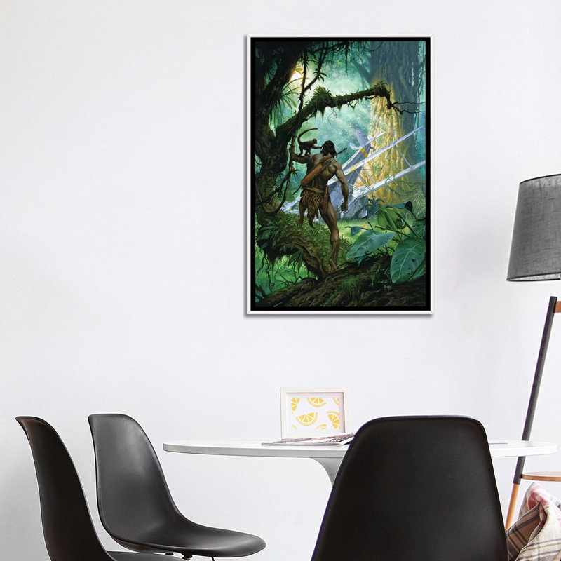 Tarzan's Quest_1PC6, 40" H x 26" W, White Floater Framed