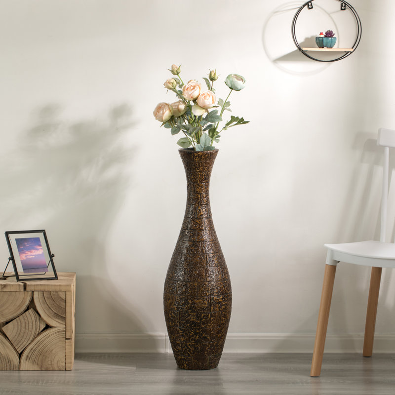 Vase de plancher décoratif décoratif brun Nashoba, 31 po