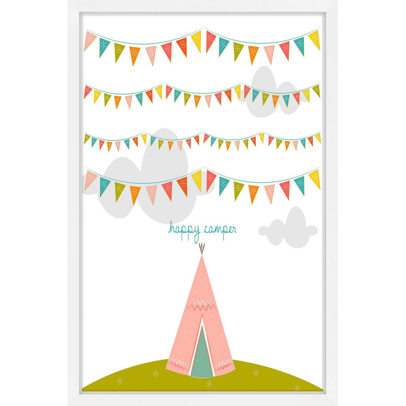Pink Teepee - Typography on Paper, 46cm H x 30cm W