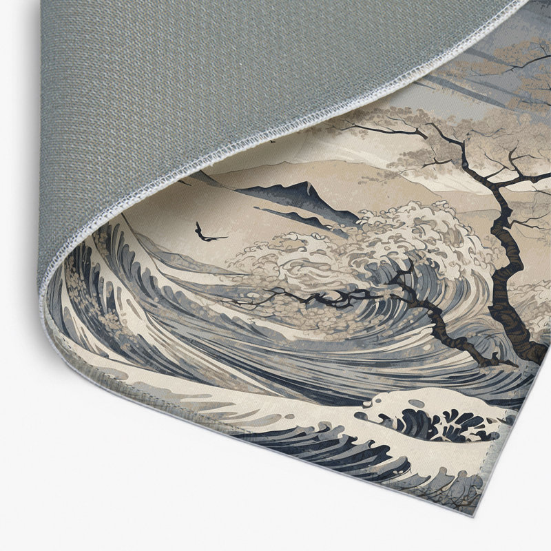 Tapis intérieur et extérieur Sakura Ripple, Rectangle 4pi x 6 pi