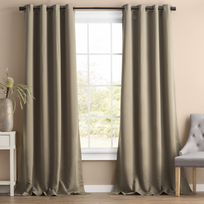 Adina Sevan Solid Thermal Grommet Curtain Panels