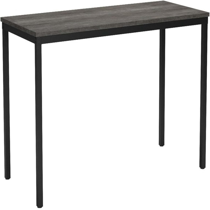 Bureau d'ordinateur Pauljohn, Noir, Teck, H 29,53 po x l 31,5 po x P 15,75 po