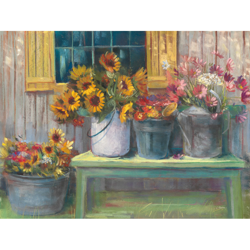 " Green Bench Crop ", 12" H x 16" W  
