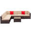 Aleily 6 Seater Rattan Corner Sofa Set