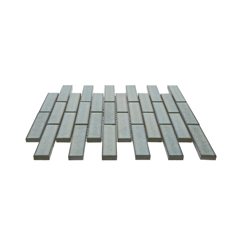 Seni 1" x 4" Porcelain Brick Joint Mosaic  Wall & Floor Tile, Teal