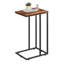 Petite table de bout en forme de C en bois, petite table d'appoint avec base en métal pour canapé et table de chevet  -1062243542