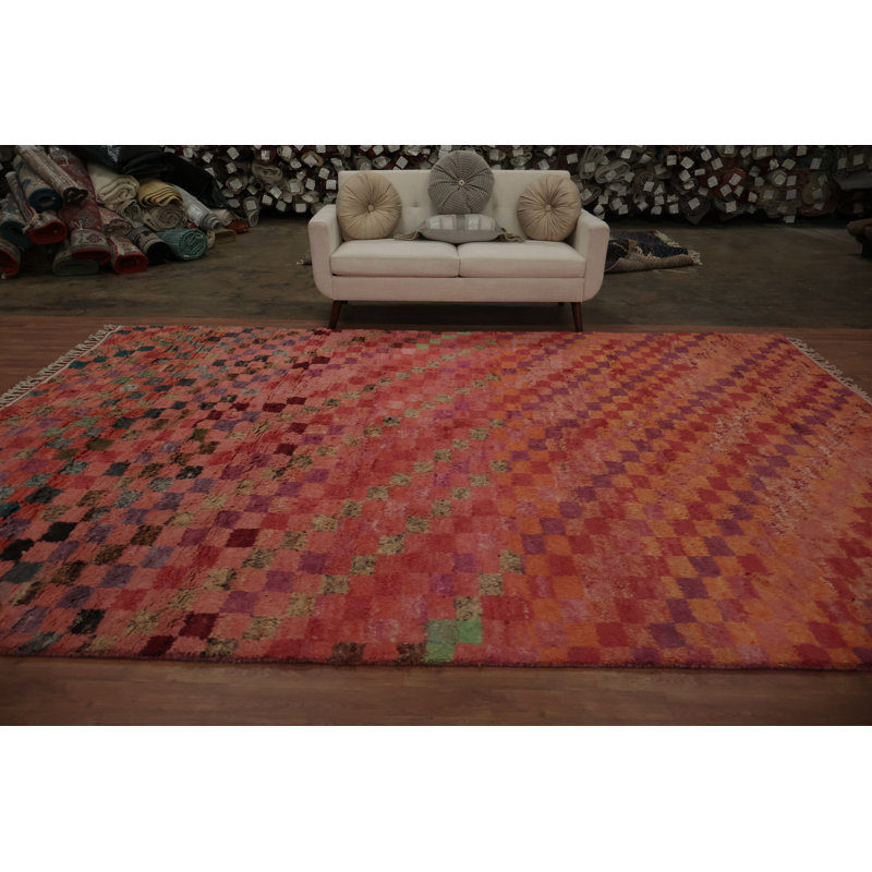 Tapis damier marocain 9 x 13