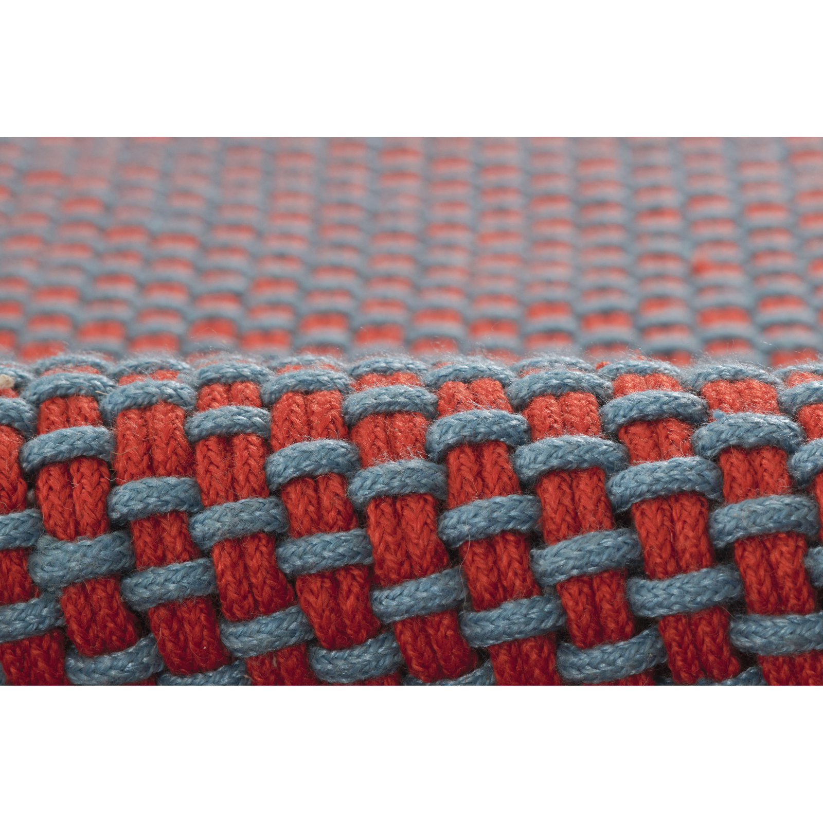 Marseille Red Hand-Woven Geometric Outdoor Rug, Rectangle 5' x 8'