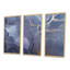 Encre liquide grise et bleue, art moderne, ensemble de 3 toiles encadrées modernes-74603890-74603893
