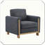 Fauteuil rembourré en tissu Harmonia Home Stylish Seating-1386044683