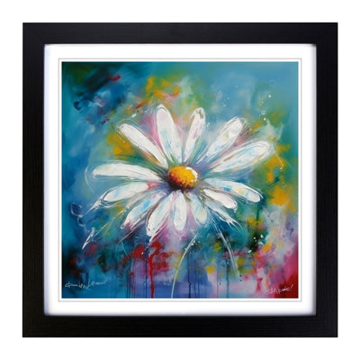 Daisy Abstract Expressionism No.1 - Framed Print