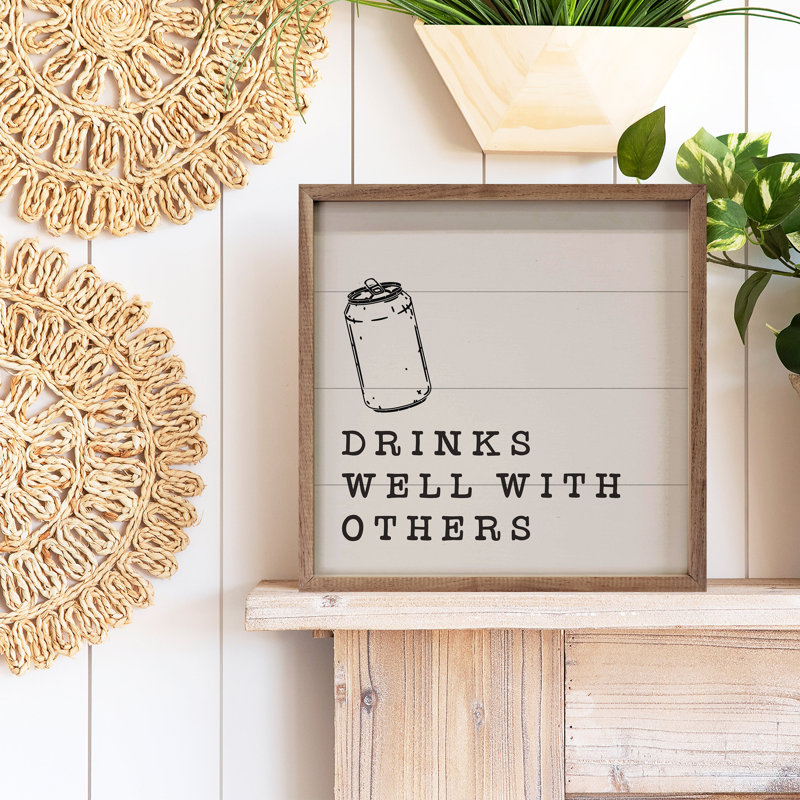 Drinks Well With Others Can White, 4" H x 4" W